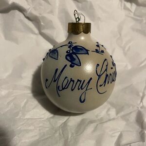 Elegant Salmon Falls Stoneware Christmas Ornament